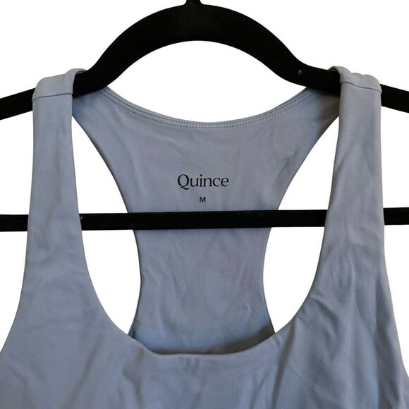 Quince Ultra-Form Scoop Neck Longline Bra Spa Blue M - Picture 5 of 9